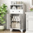 41'' H X 24'' W Freestanding Tall Bathroom Cabinet,Solid Wood bathroom storage cabinet with 2 Doors & 2 Drawers-1031079325-1009414149