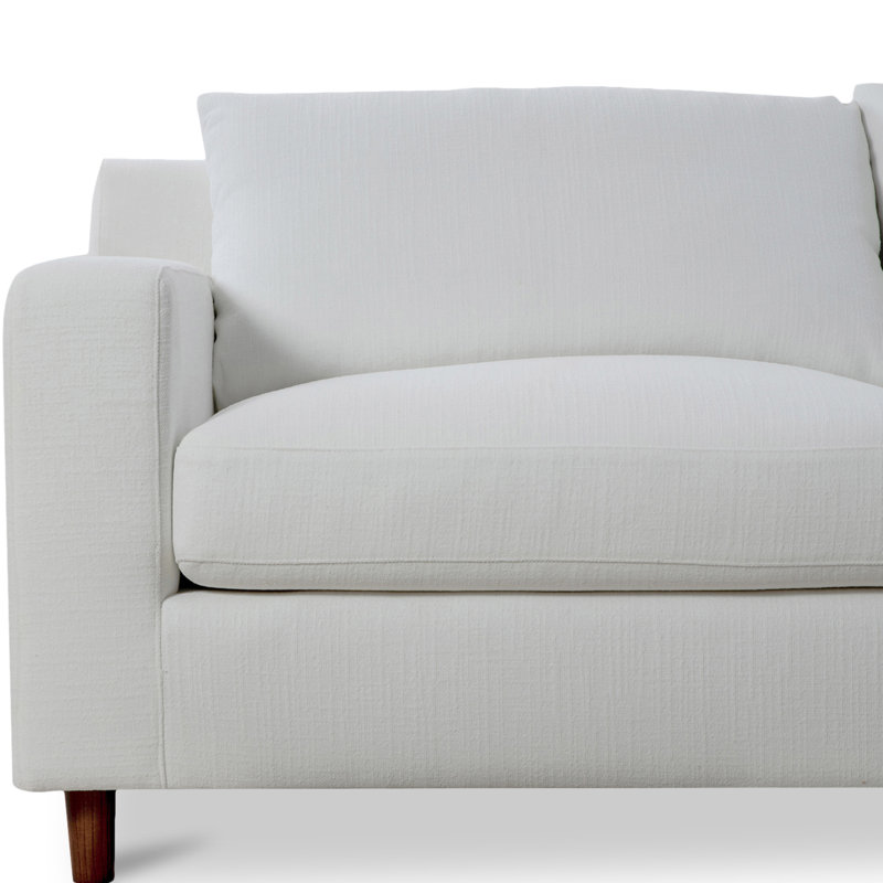Hutton 2 - Piece Chaise Sectional, White Crypton® Chenille, Right Hand Facing