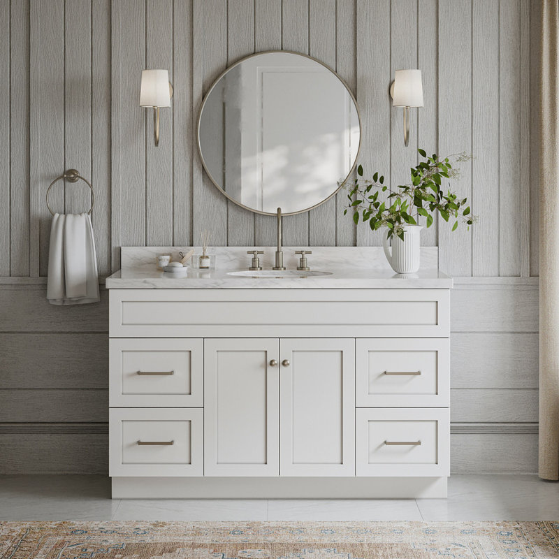 Paulla 54'' Single Bathroom Vanity Base Only, White