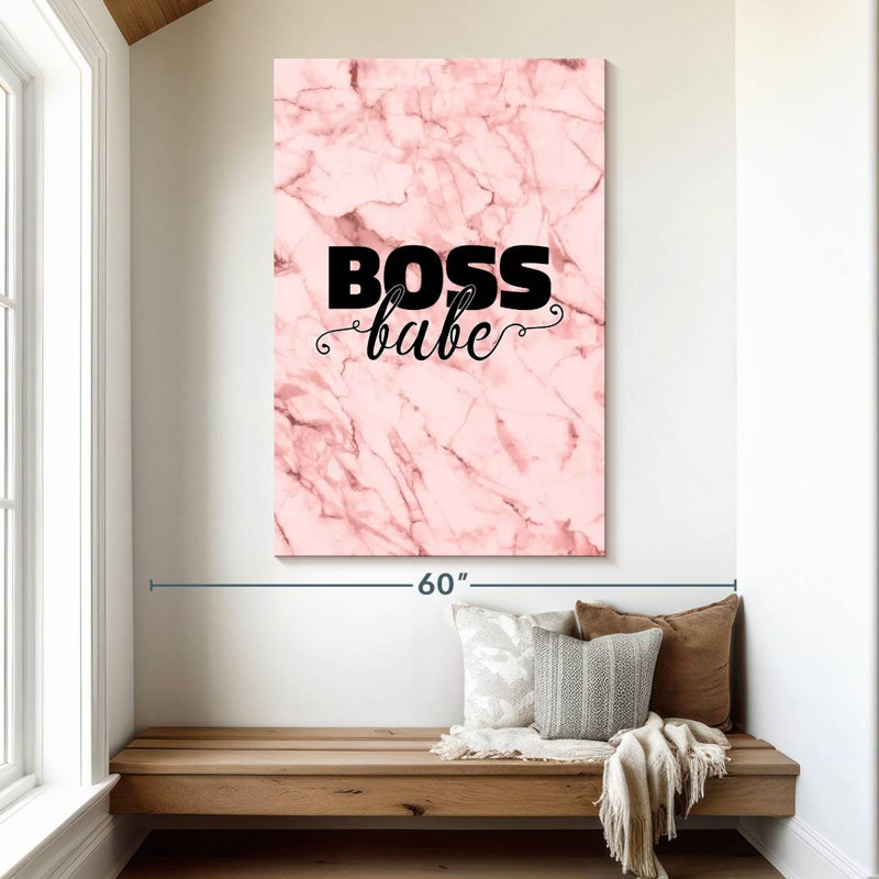 Tergel Boss Babe Girl Power Quote, 51" H x 34" W