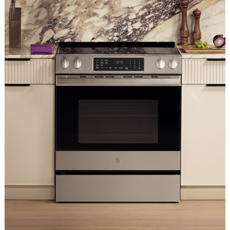 GE Profile ENERGY STAR® 30" Smart Slide-In Induction and Convection Range with No Preheat Air Fry and EasyWash Oven Tray