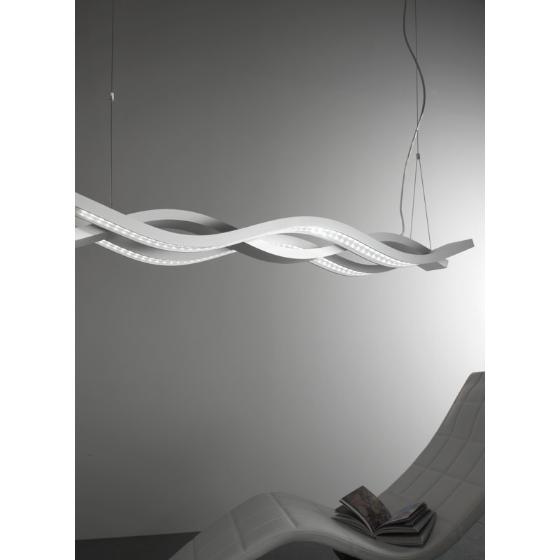Wilkins 3 - Lights Noverlty Geometric LED Pendant, Brushed Nickel