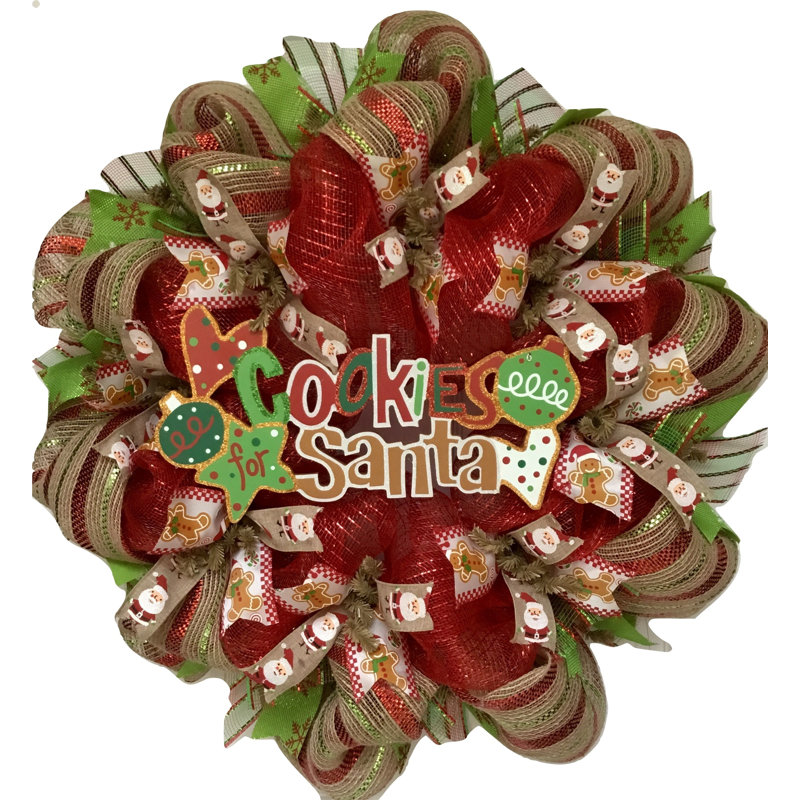 Couronne de Noël biscuits pour père Noël