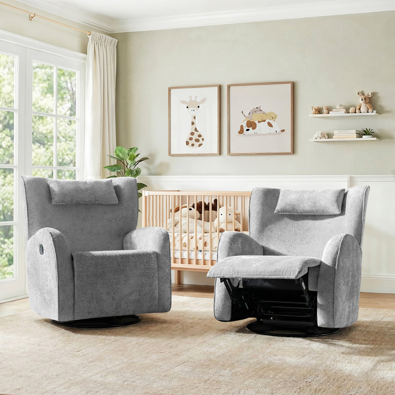 Fauteuil inclinable et pivotant Medina, Gris