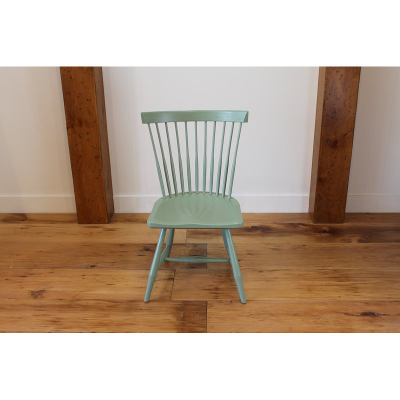 Chaise d'appoint à dossier Windsor en bois massif vert