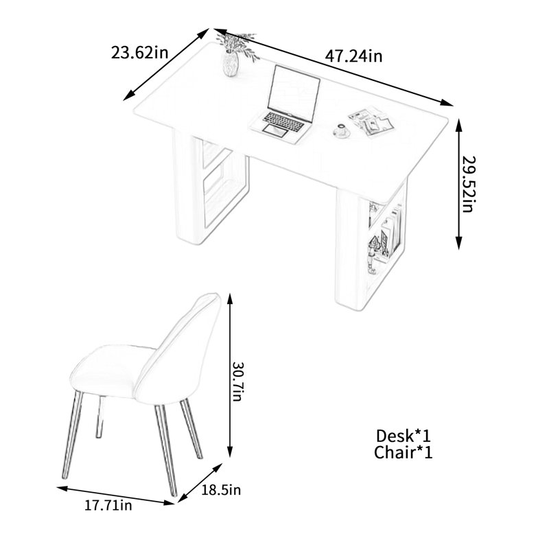Oreda, 29.52" H x 47.24" W x 23.62" D