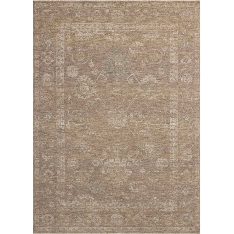 Chris Loves Julia x Loloi Louisa Taupe / Gold Area Rug, Rectangle 9'6" x 13'1"