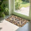 Tapis brun à imprimé léopard 24 po x 36 po, décoration intérieure pour entrée et porche