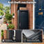 Black Steel Parcel Box & Letterbox with Combination Lock, Outdoor Delivery Box, 112cm