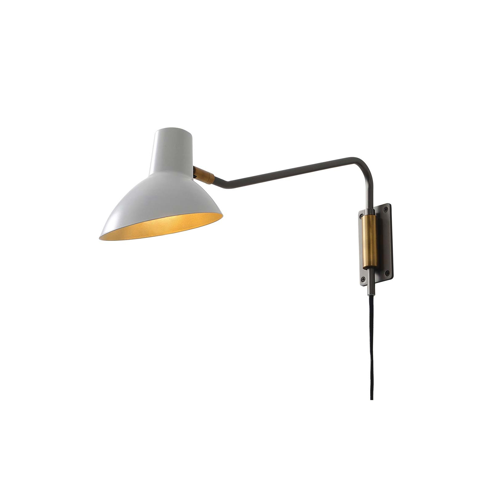 Swing Wall Light - Plug-in, Dimmer Switch, White