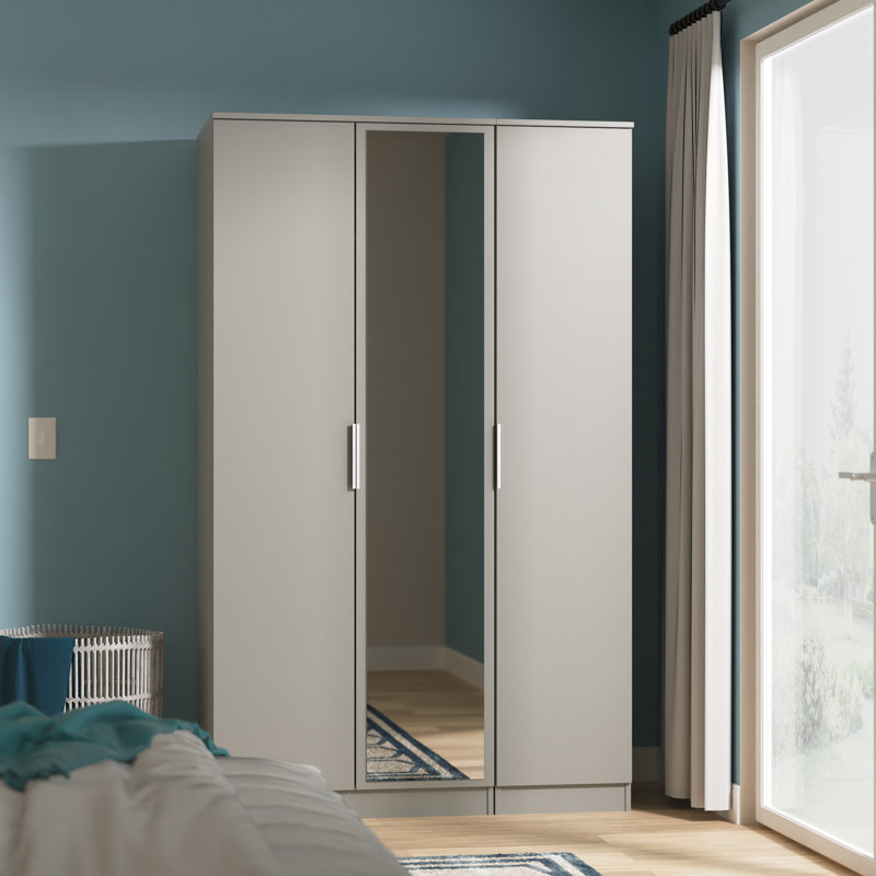Biernat Manufactured Wood Wardrobe, Uniform Grey/Dusk Grey