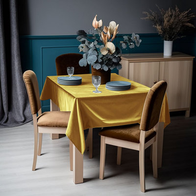 Luxury Matte Velvet Round Tablecloth