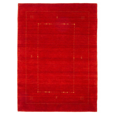 Kashkuli Gabbeh Red Rug 4'7" x 6'6"
