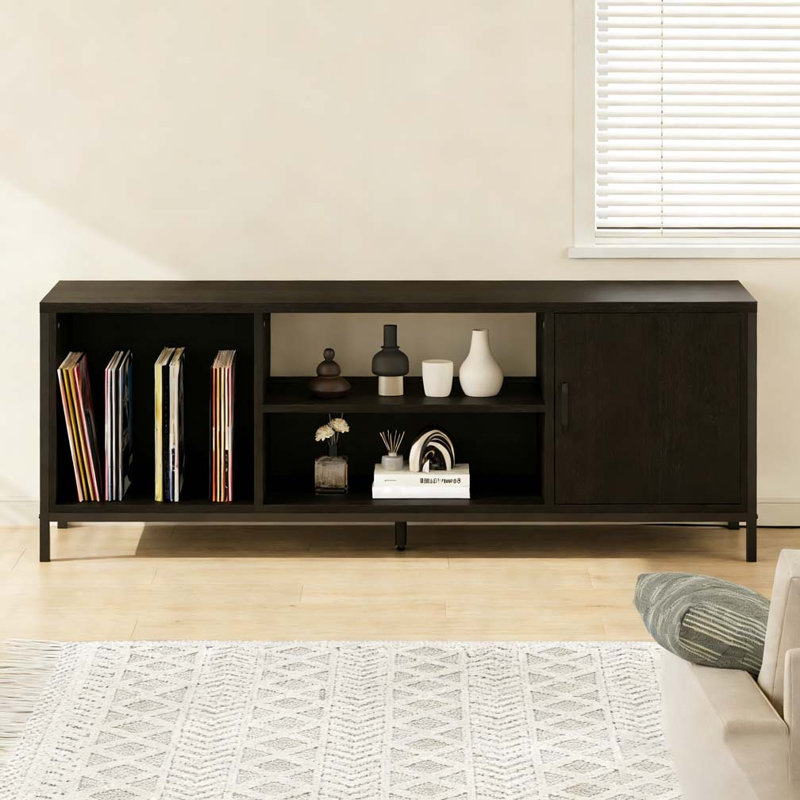 Modern TV Stand for 65 Inch TV, Black