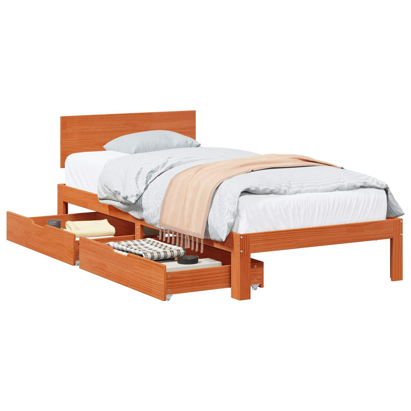 Solid Wood Bed Frame, European Single (90 x 200 cm)