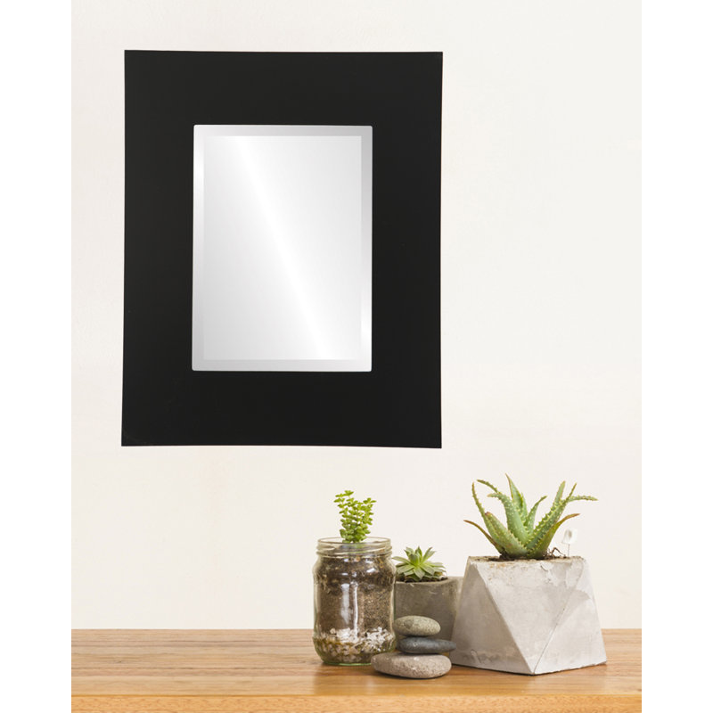 Rubinstein Rectangle Mirror, 43" H x 31" W, Matte Black