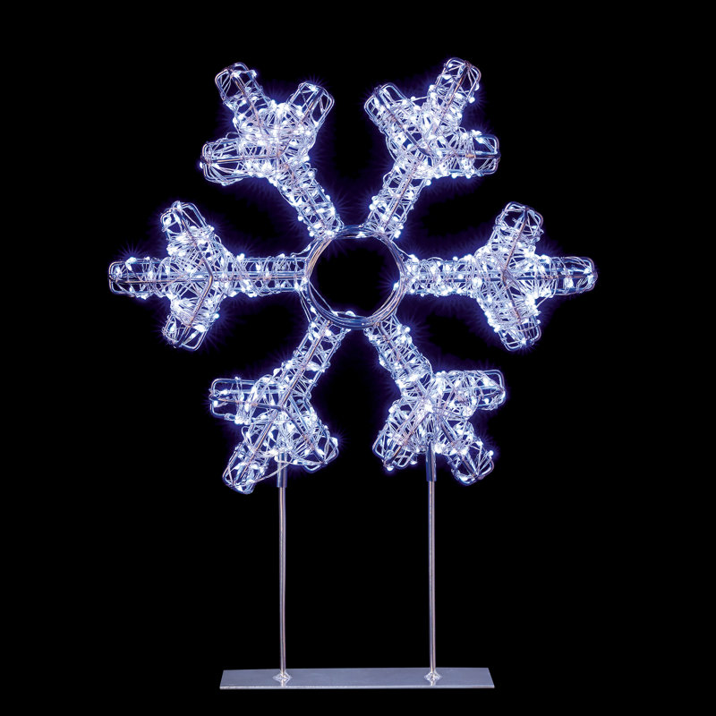 Twinkling Silver Table Top Snowflake