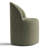 Linen Upholstered Swivel Dining Chair With Hidden Casters-673332395-687472473