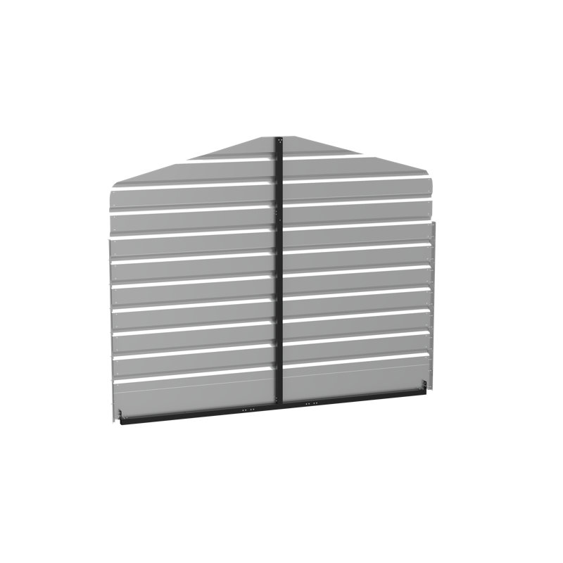 Ensemble mural arrière 10 x 7 pour abri d'auto en acier, Gris, H 98,4 po x l 120 po x P 0,88 po