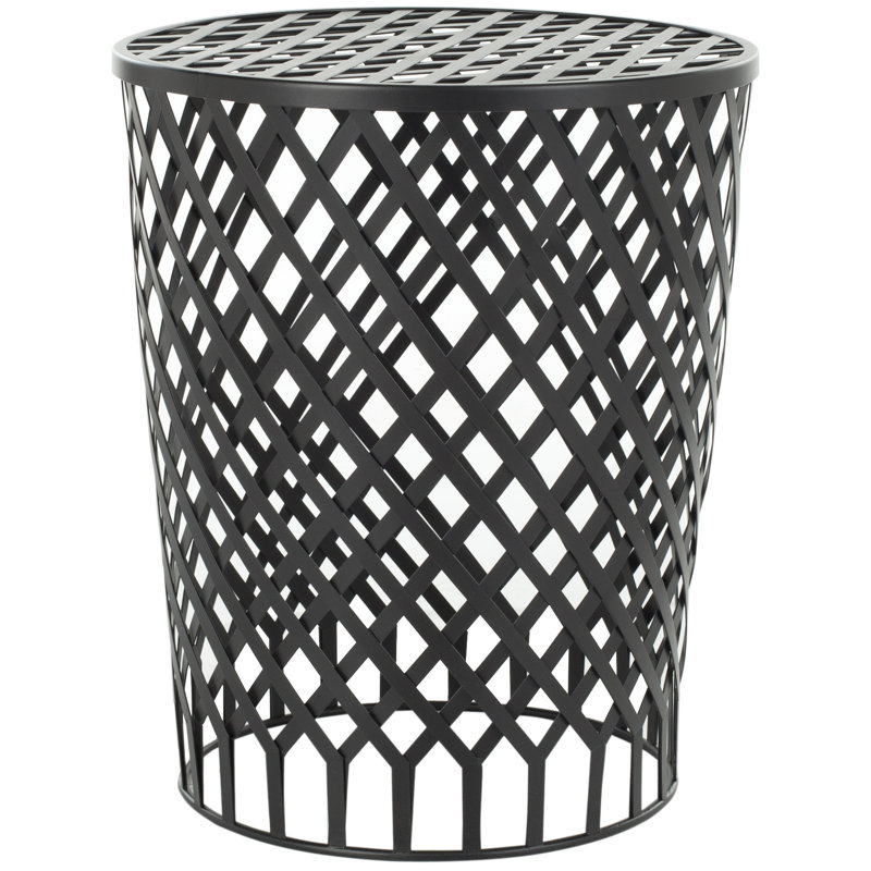 Tabouret d'appoint en treillis de fer Saphira, Noir