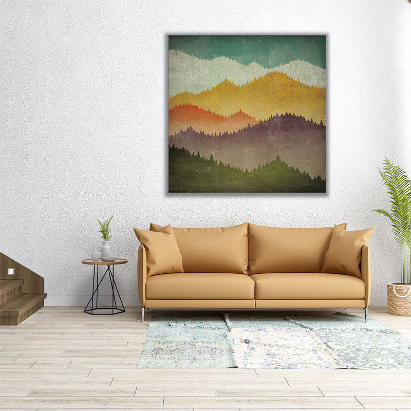 Vue sur la montagne - reproduction d'art sur toile, H 30 po x l 30 po