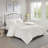 Elegant Tufted Cotton Bedding Sets, Off-white Comforter King Size
