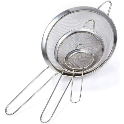 Mesh Strainers, 3 Count (Pack Of 1) Set, CTG-00-3MS