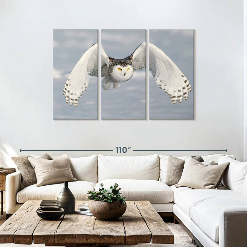 Brampt Owl In Winter, 48" H x 74" W