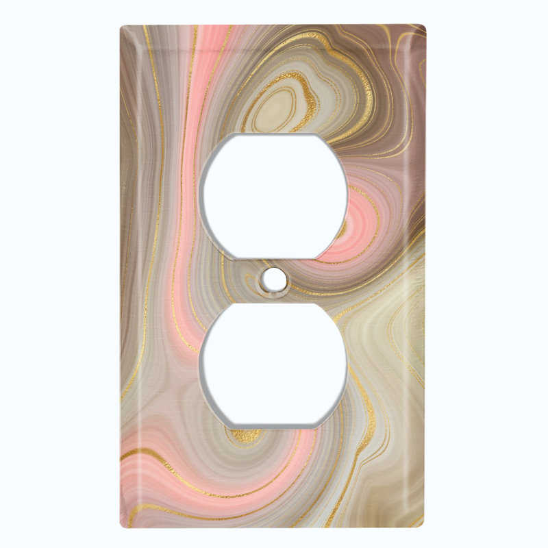 Patterned 1 - Gang Toggle Light Switch Standard Wall Plate