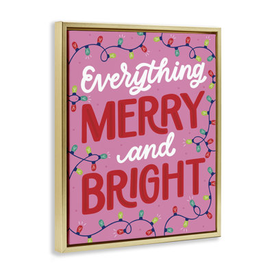 Everything Merry and Bright Canvas Wall Art, design by Jalynn Heerdt