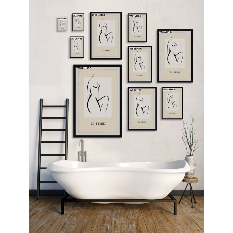 La Femme - Single Picture Frame Print, 30cm H x 20cm W x 3.81cm D