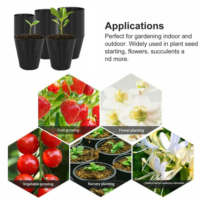 Pot en plastique Demistrius, H 3 po x l 3,54 po x P 3,54 po