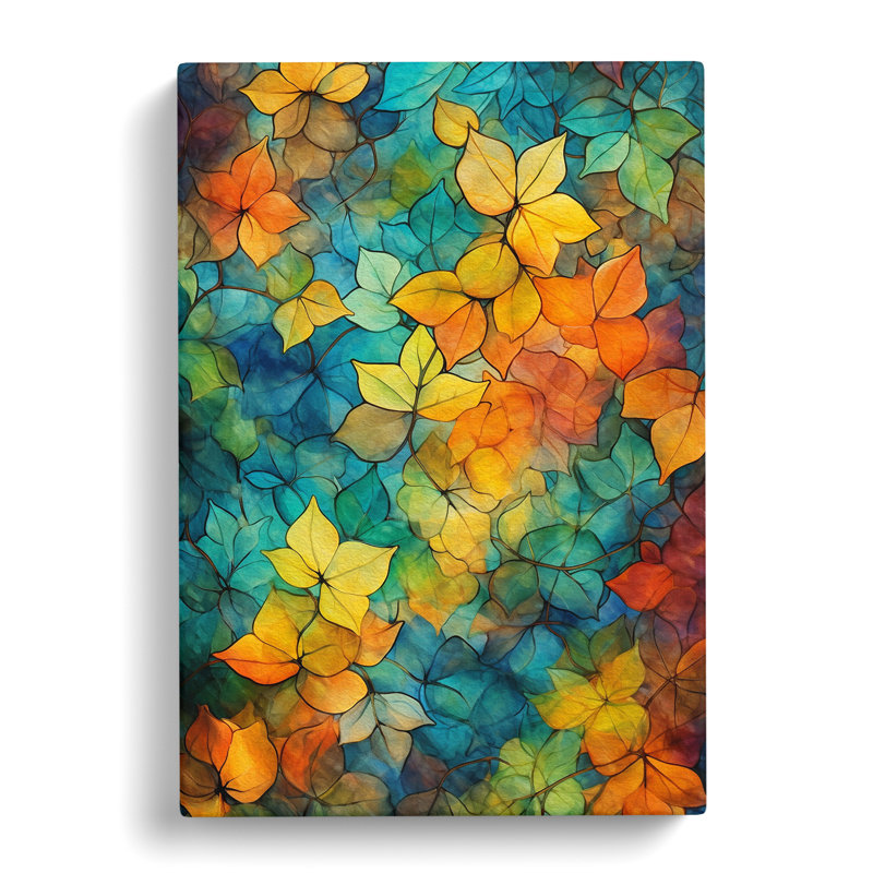 Ivy Leaf Abstract - Wrapped Canvas, 50cm H x 35cm W x 3cm D