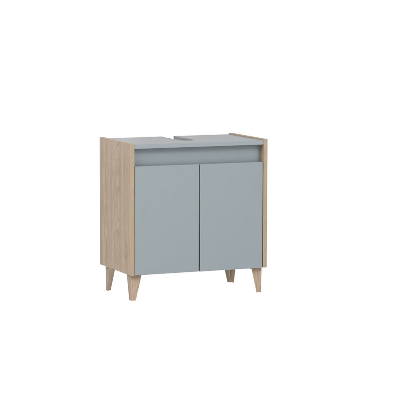 Calvin-Leigh Freestanding Bathroom Storage Cabinet, Pigeon Blue