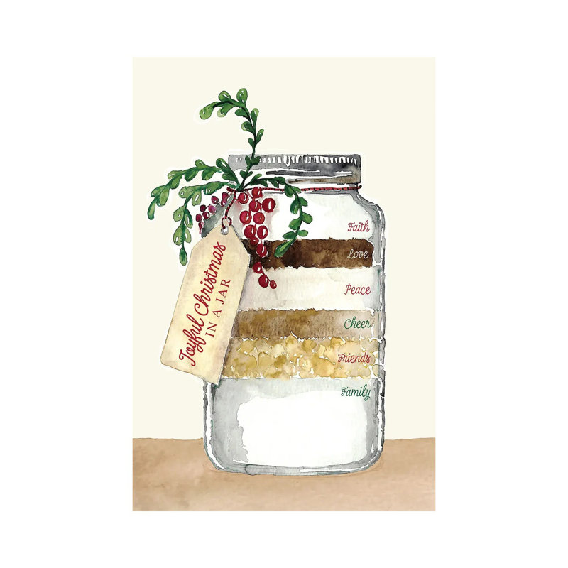 Recipe For A Joyful Christmas In A Jar by Blursbyai - Gallery-Wrapped Canvas Giclée on Canvas, Canvas