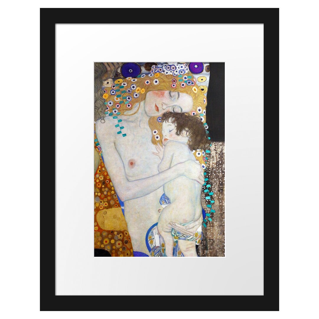 Gerahmter Kunstdruck The Three Ages of a Woman von Gustav Klimt