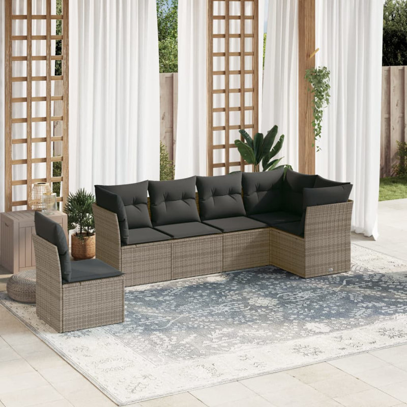 Vidaxl Garden Sofa Set Grey, Dark Grey