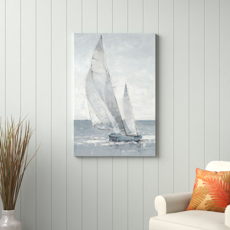 Gray Seas I by Ethan Harper - Painting, 122cm H x 81cm W, Wrapped Canvas