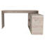 Bureau d'ordinateur moderne en L avec rangement ouvert et fermé - gris clair-1107333763
