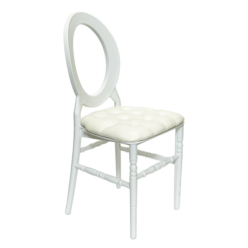 18'' H Stacking Side Chair, White