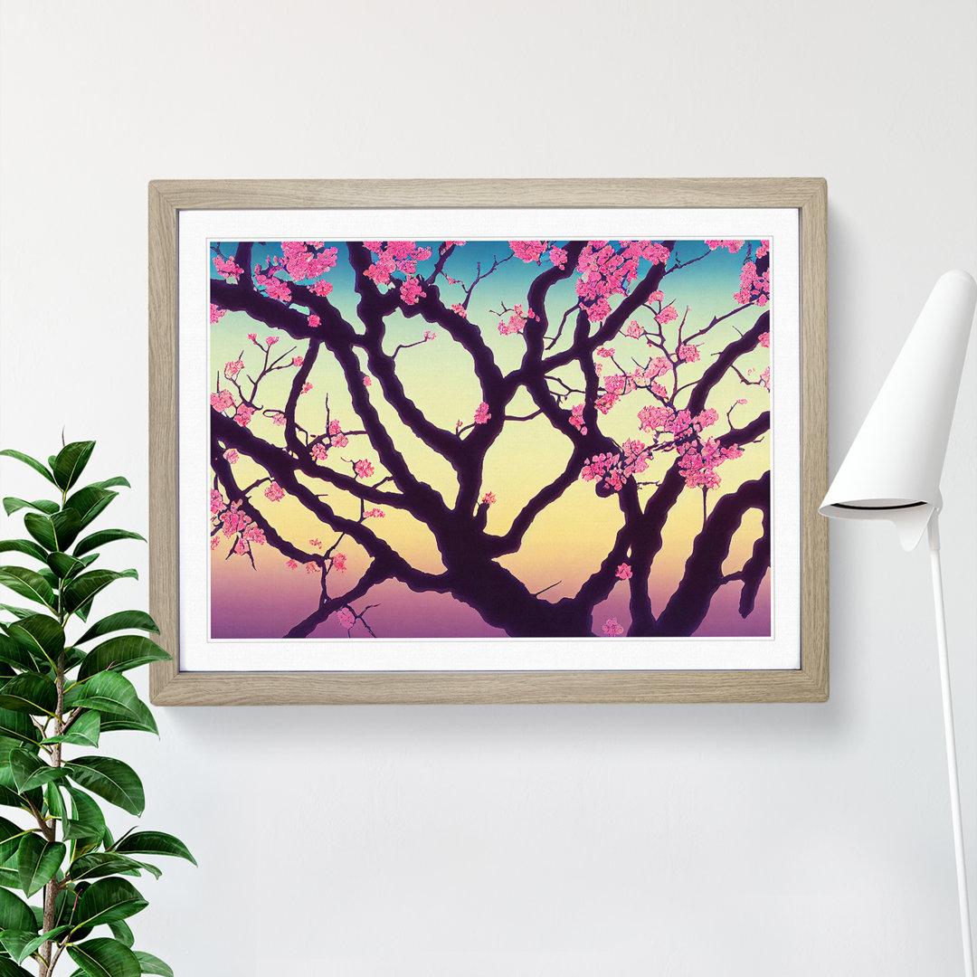 Charming Cherry Blossom Tree Flowers - Framed Print