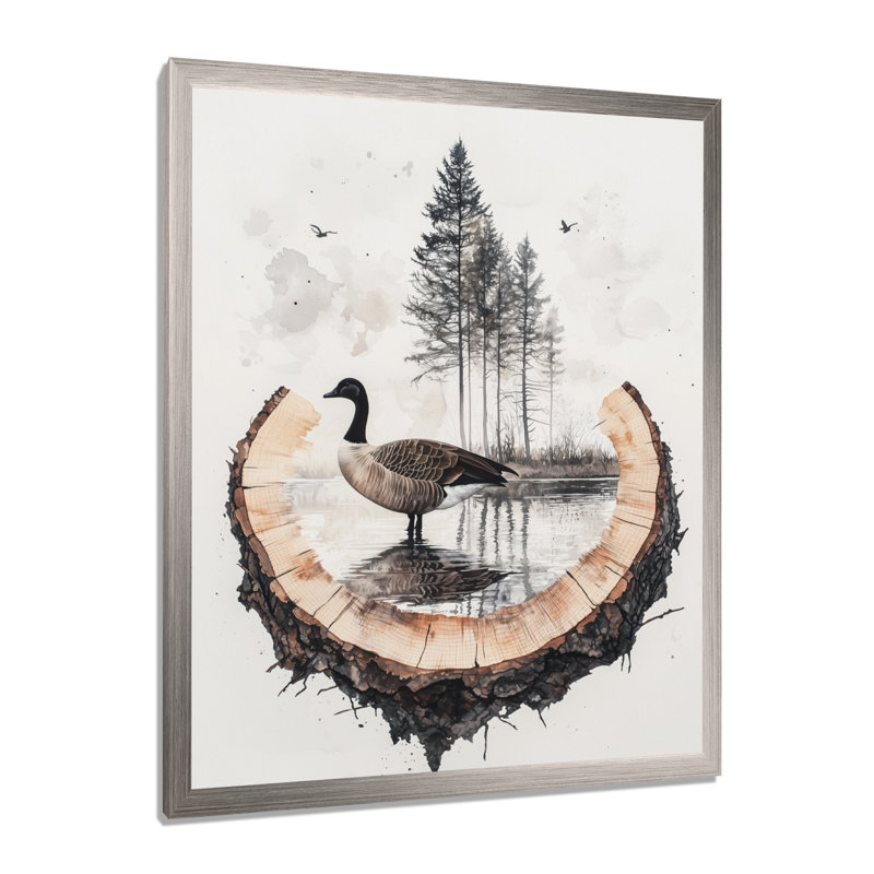 Girovard - animaux, art mural sur toile, Argent argent, H 40 po x l 30 po, Reproduction encadrée d'une seule photo