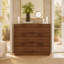 Commode moderne avec 6 tiroirs, commode en bois géométrique 3D de style Mid-Century, grande armoire de rangement pour la chambre à coucher, le salon et le vestibule