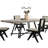 Contemporary 5pc Black Dining Set
