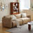 Khaki 100% Polyester Modular Sofa cushion couch
