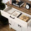 Buffet Farmhouse, armoire de cuisine rustique à 2 portes de grange, armoire d'appoint avec rangement pour le salon