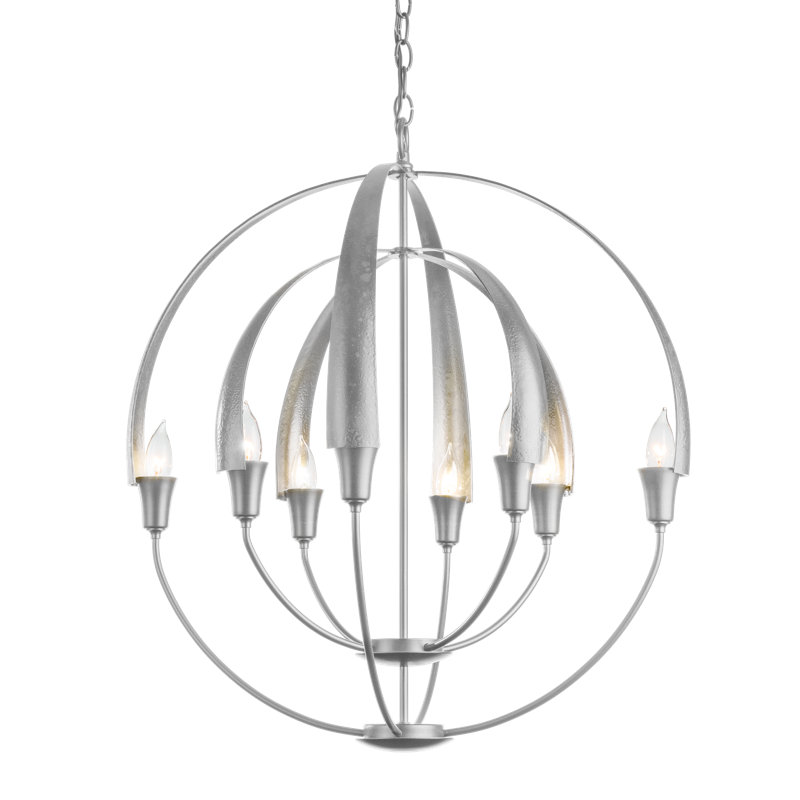 Cirque 8 - Light Globe Chandelier, Vintage Platinum