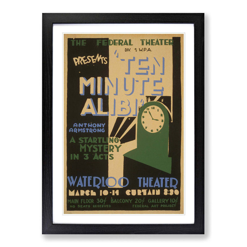 Single Picture Frame Print, Black