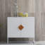 Buffet en bois massif avec poignée carrée et 2 portes - Stable E1 et fer, peu encombrant pour le vestiaire, la cuisine, la finition du couloir, l'installation facile, le buffet de cuisine, l'assemblage du meuble télé