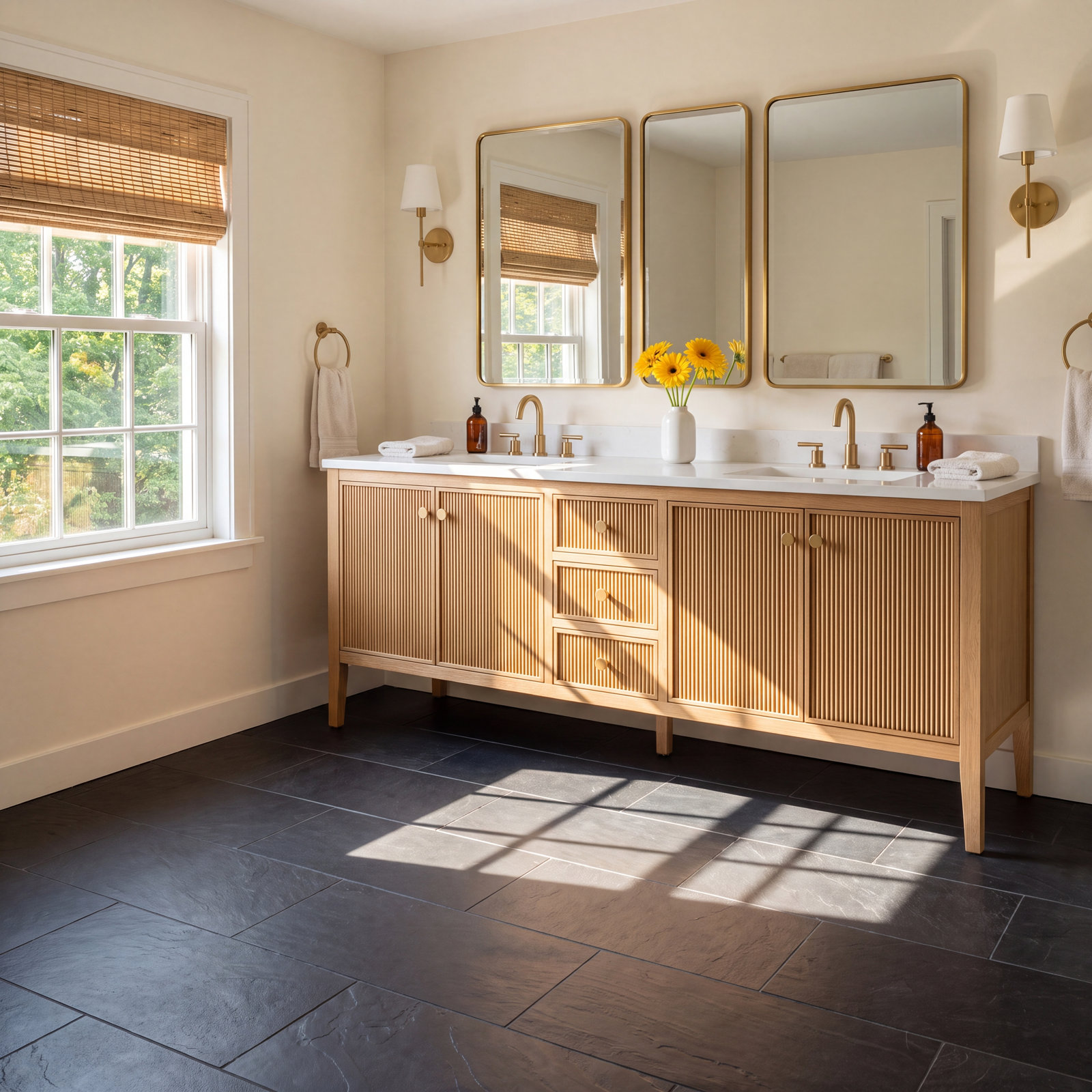 Camden 18" x 36" Gauged Slate Tile, Charcoal